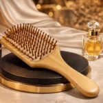 Bamboo comb brush big